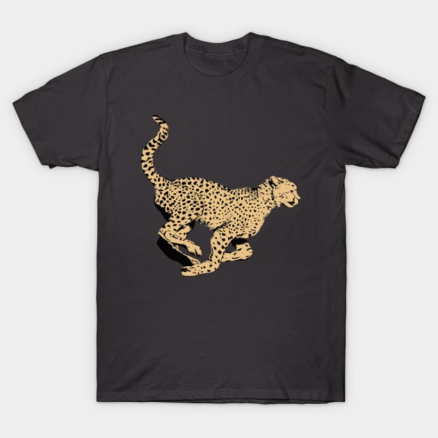 Running Cheetah T-Shirt by UrsulaRodgers